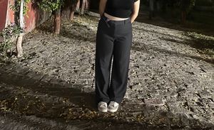 Chic Grey Wide-Leg Trousers