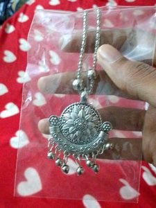 Silver Oxidized Maang Tikka