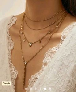 SAVANA Chic Multi-Layer Rhinestone Necklace
