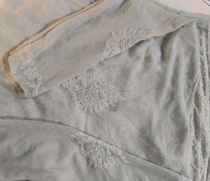 Elegant Chikankari Kurta with Free gift 🎁🎁🎁