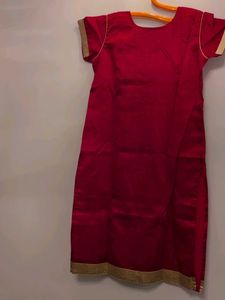 Elegant Dark Pink Embroidered Kurta with dupatta