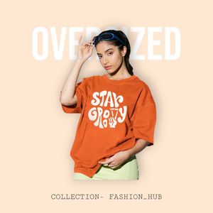 Women's Half Sleeve Oversized T-shirt 🧡
