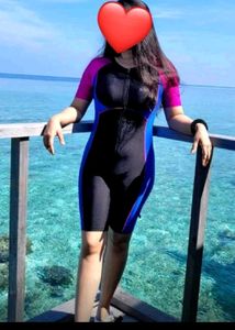 Rovars Women's Short Sleeve Legged Swimsuit