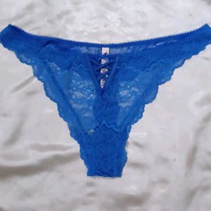 Lace Thong Panty - Royal Blue