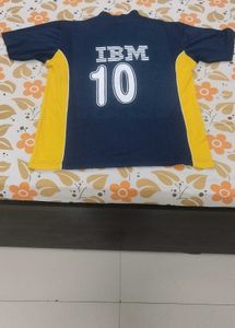 Comfortable Navy &amp; Yellow Sports T-Shirt