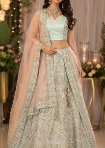 Pretty Pastel Embroidered Lehenga set
