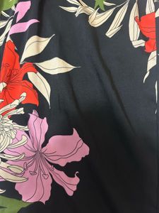 Floral Print Wide Leg Pants
