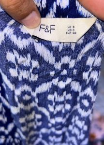Blue & White Patterned Dress