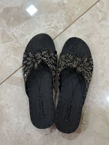 Floral Beaded Slides