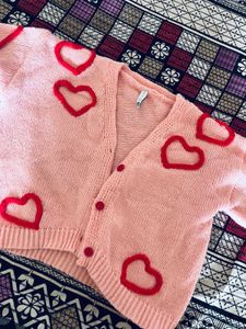 Pink Heart Cardigan🎀