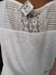 Sheer Lace Short Sleeve Top