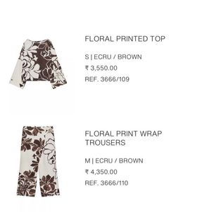 Floral Printed Top & Trousers Set