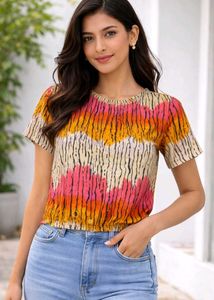 Vibrant Tie-Dye Cropped Top