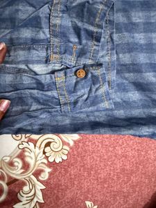 Blue Plaid Maxi Dress
