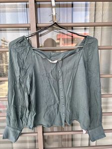 Chic Square Neck Button-Up Top