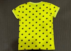 Bright Yellow Polka Dot T-Shirt