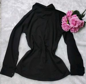 Elegant Plain Black Shirt💖✨🖤✨