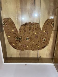 Embroidered Brown y2k top