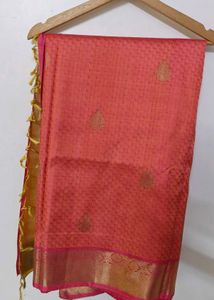 Pure Silk Kanjivaram Saree with Zari (Nalli)