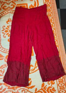 Avaasa Red Palazzo Pants