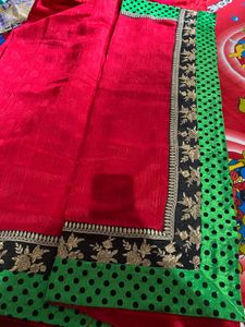Red Designer Saree