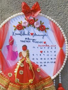 Wedding Anniversary Hoop Embroidery