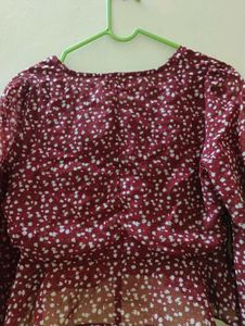 Maroon Crop Top For Sale