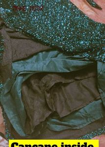Emerald Sequin Party one-pieceGown
