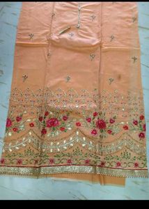 Elegant Peach Kurta Set with Dupatta