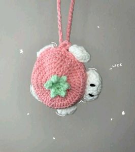 Cute Crochet turtle earpod case Charm