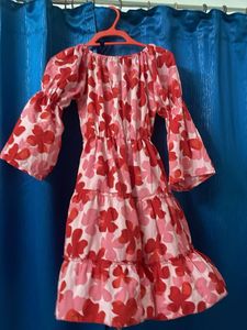 Floral Red Summer Dress