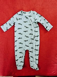 Grey Shark Rompers