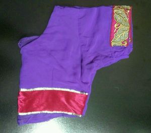 Embroidered Purple Saree