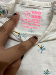 Palm Tree Baby Tee Set