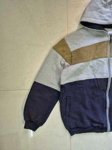 Color Block Zip-Up Hoodie