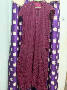 Purple Satin Nightgown