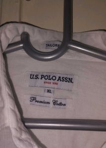 US Polo Assn. Men's White Casual Shirt