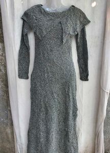 172510. Grey Knit Maxi Dress