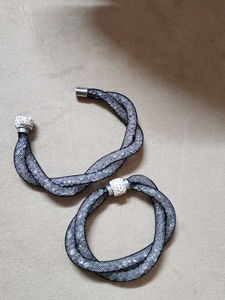 Sparkling Black Mesh Bracelet