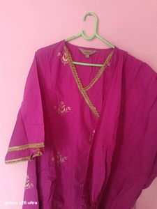 anouk brand Pink coord Set with Gold Print
