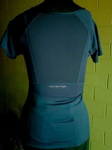 Blue Fitted Tee For Work Out