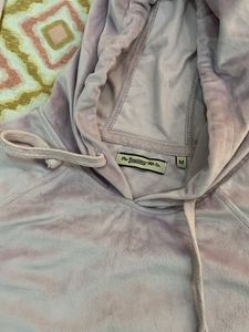 Soft Pink Velour Hoodie