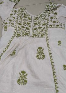 Embroidered Kurta with Mirror Work(offers accepted