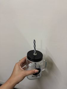 Cute Mason Jar Glasses with Straws