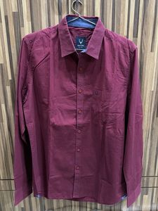 Allen Solly Men's Burgundy Shirt