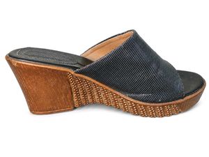 Women's Casual Black Wedge Sandal
