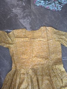 Beautiful Yellow Printed Kurta Set