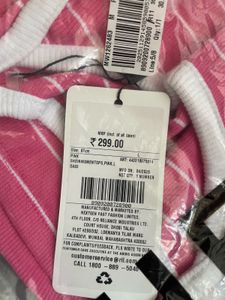 Pink Striped Cropped Tank Top