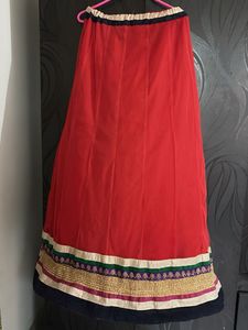 Red Ethnic Lehenga Skirt