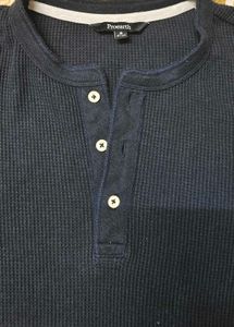 Men's Navy Henley Shirt